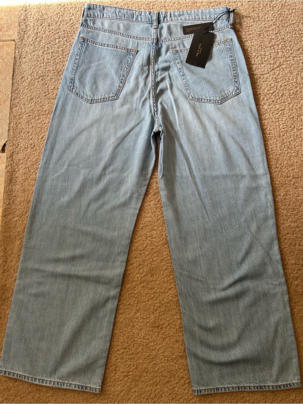 Rag & Bone Lori Mid-Rise Crop Jeans, Light Wash, Size 28 NWT - Picture 4 of 6